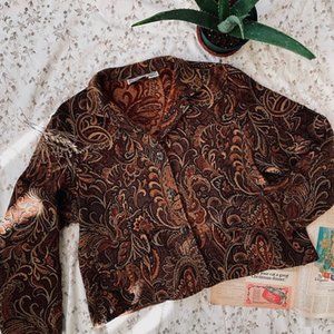 vintage, abstract groovy carpet coat 90's, y2k